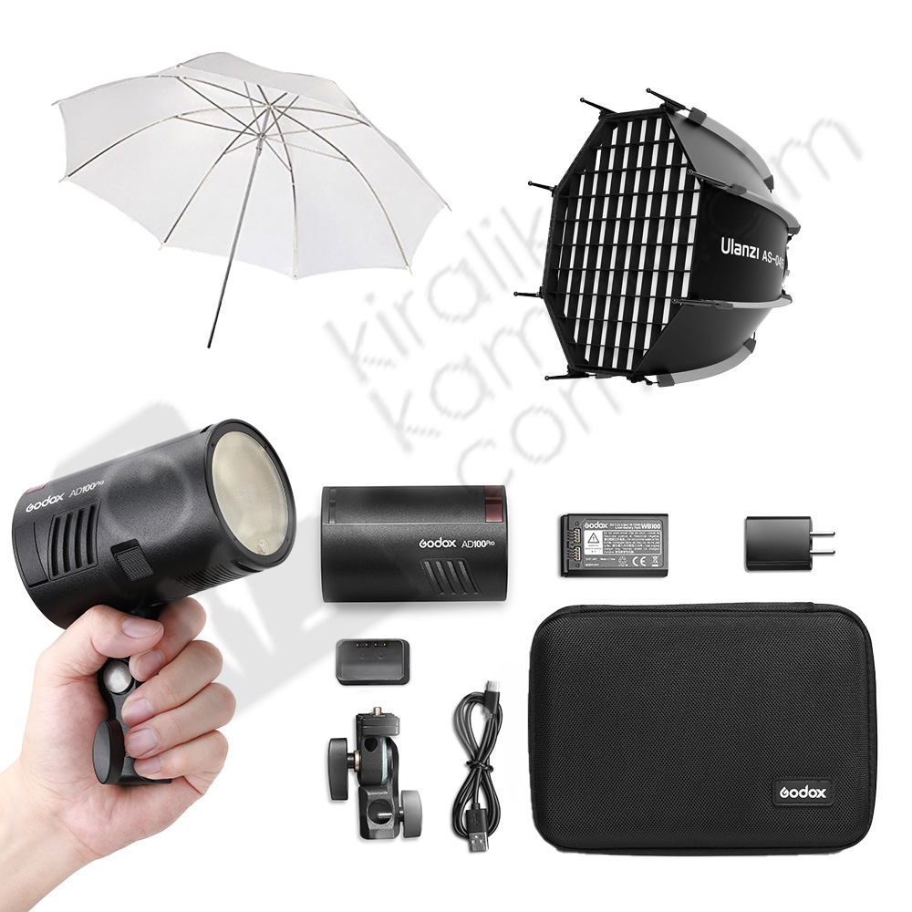 Kiralık Godox AD100Pro Taşınabilir 2'Li Paraflaş | Kiralık Kameracım